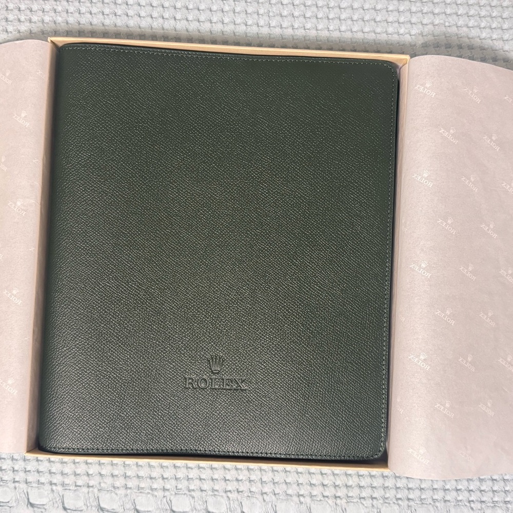 Rolex Green Leather Wallet Classic Design